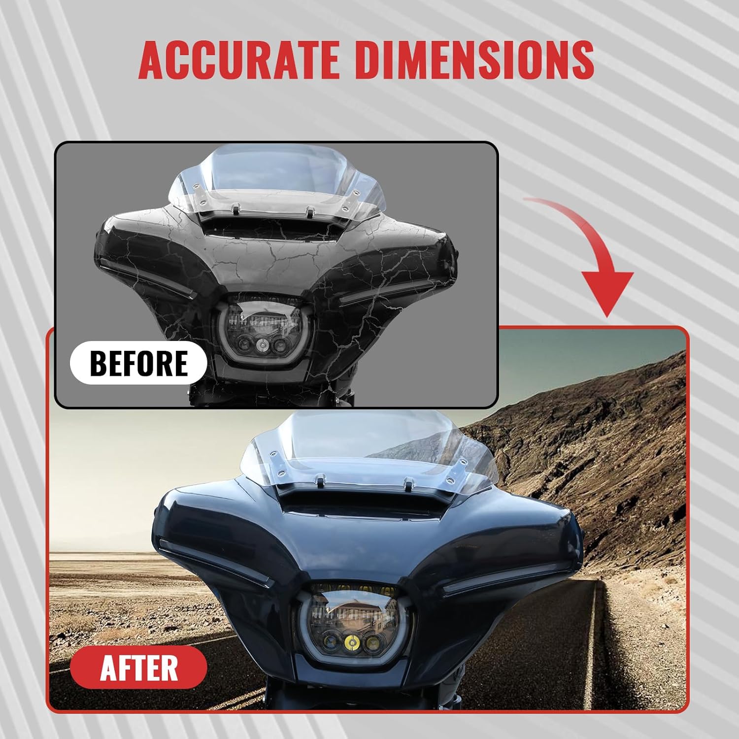 Outer Batwing Fairing for Street Glide 2024, Matte Black Front Upper Batwing Fairing for Harley Davidson CVO Street Glide FLHXSE 2023-2025, FLHX 2024-2025, FLHXS 2025 Accessories