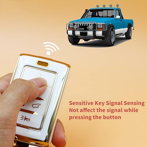 Miniatura 3 de 2pcs for Jeep Key Fob Cover Compatible with Jeep Grand Cherokee L Grand Wagoneer 2022 Wagoneer 2022 Grand Cherokee