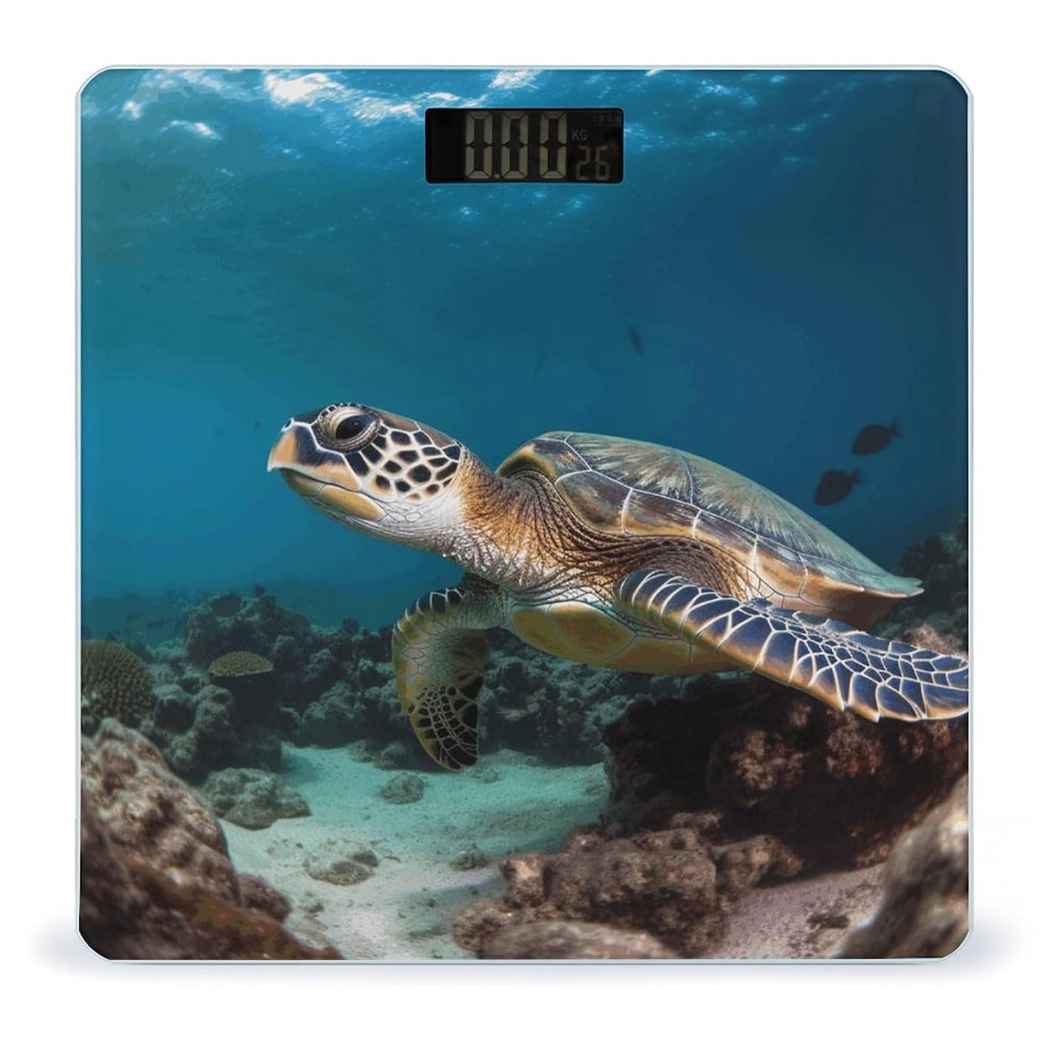 Weight Scale, Sea Turtle Print Digital Scale Bathroom Scale LCD Display Scale Body Weight Scale Portable Scale