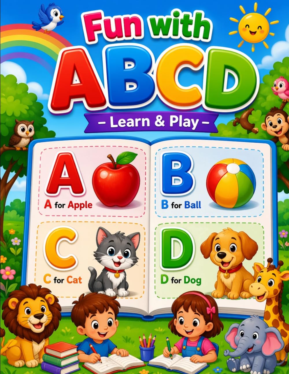 Fun with ABCD – Learn & Play: A Fun and Easy Way for Kids to Learn A to Z Alphabets with Pictures and Simple Words