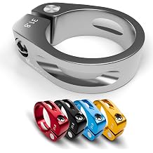 IMPALAPRO Bike Seat Clamp Ultralight 20g Seatpost Collar 31,8mm CNC 7075 Aluminium Anti-Rust Anodised Bike Seat Lock Clamp for MTB, Road & Gravel Silver, 31,8mm