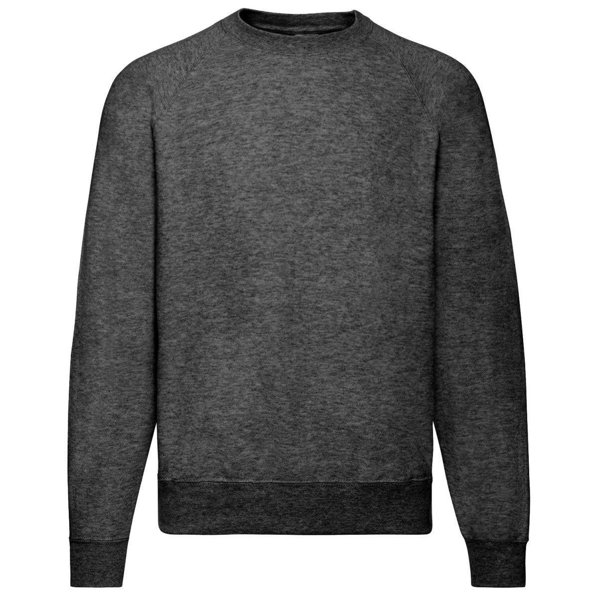 Fruit of the Loom Men's Raglan Sweatshirt, Matt, Dark heather, XXL