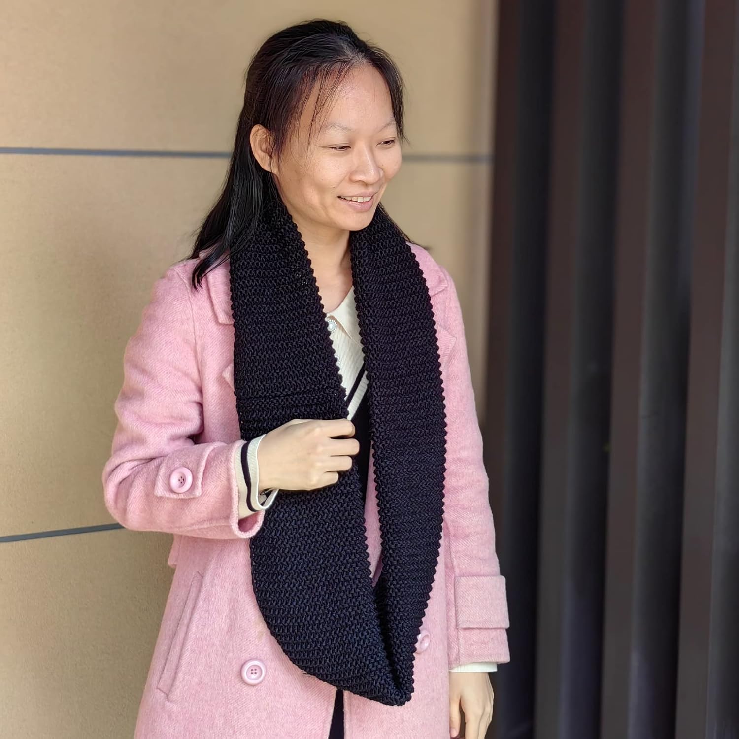 Warm Scarf for Winter Women & Men, Knit Wool Loop Infinity Scarves Thick & Chunky Neck Warmer For Cold Weather U-SY-WS7 - Image 5