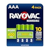 Rechargeable AAA Batteries (4 Pack), NiMH Triple A Rechargeable Batteries