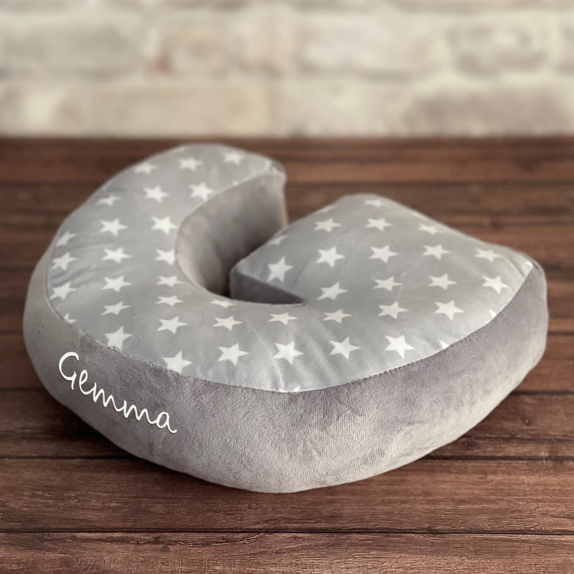 Echo Three Personalised Name Letter Cushion G | Custom Name Pillow G | Printed Alphabet Monogram Pillow | Baby Gift Bedroom Decor