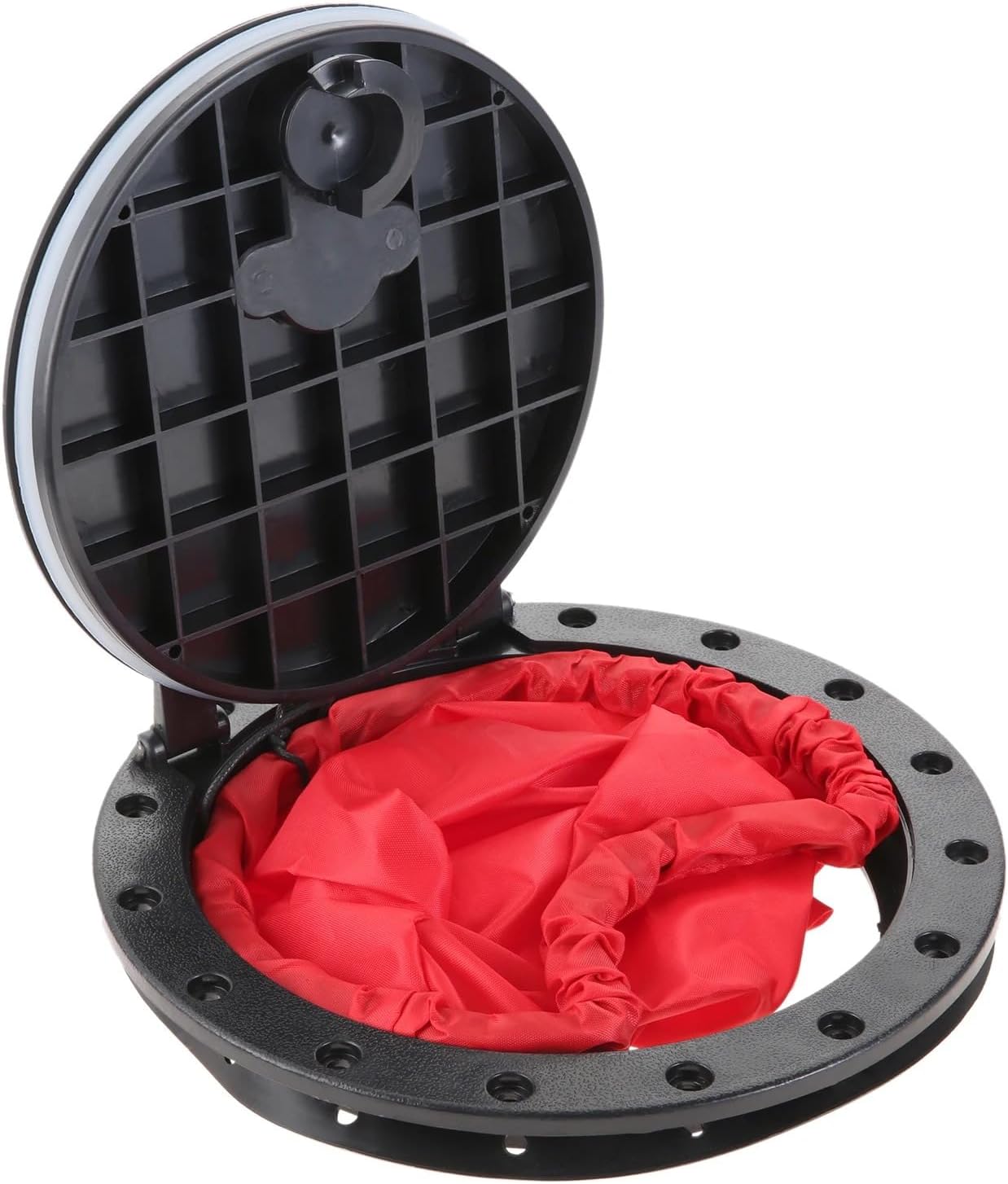 6/8/9 Inch Round Hatch Cover Deck Plate ABS Accessories Hatch Cover with Red Waterproof Bag for Kayak Boat Fishing Rigging