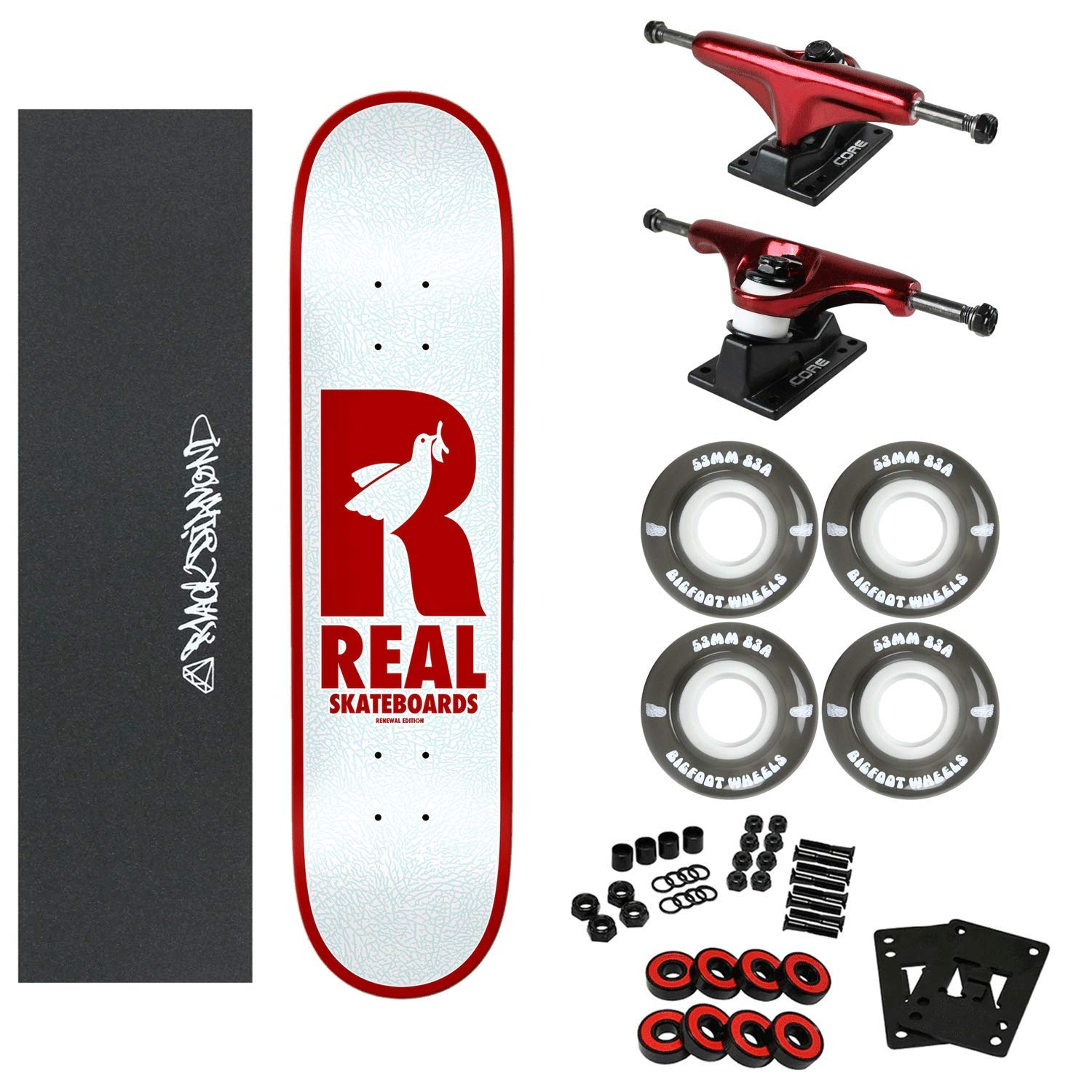 Amazon | Real Skateboards コンプリートダブ リニューアル レッド