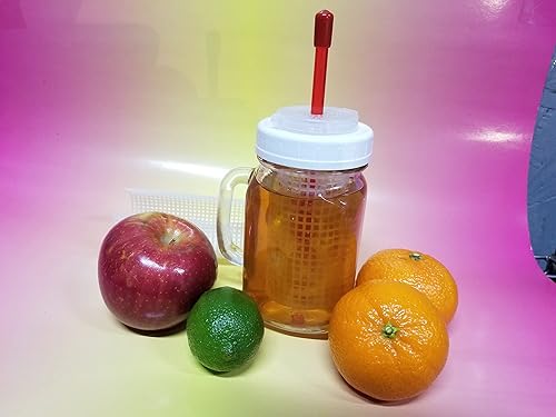 Miniatura 4 de fermentador de kéfir - infusor 16 oz con paja y dos mallas