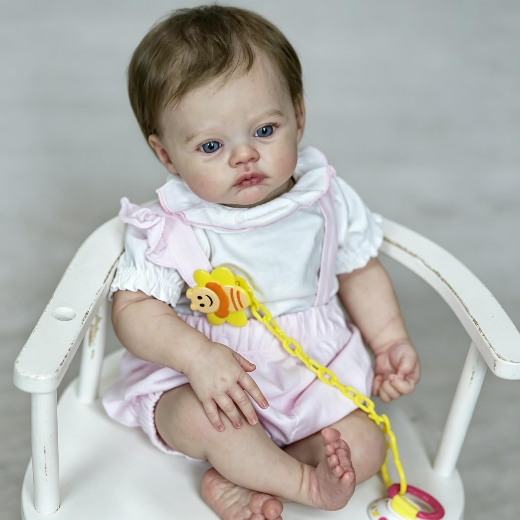 Reborn silikonowe lalki dla niemowląt, 45 cm, wyglądające prawdziwie, słodko realistyczne, Reborn Girls Baby Dolls miękkie winylowe lalki dla noworodków, dziewczynki, zabawki, prezenty dla