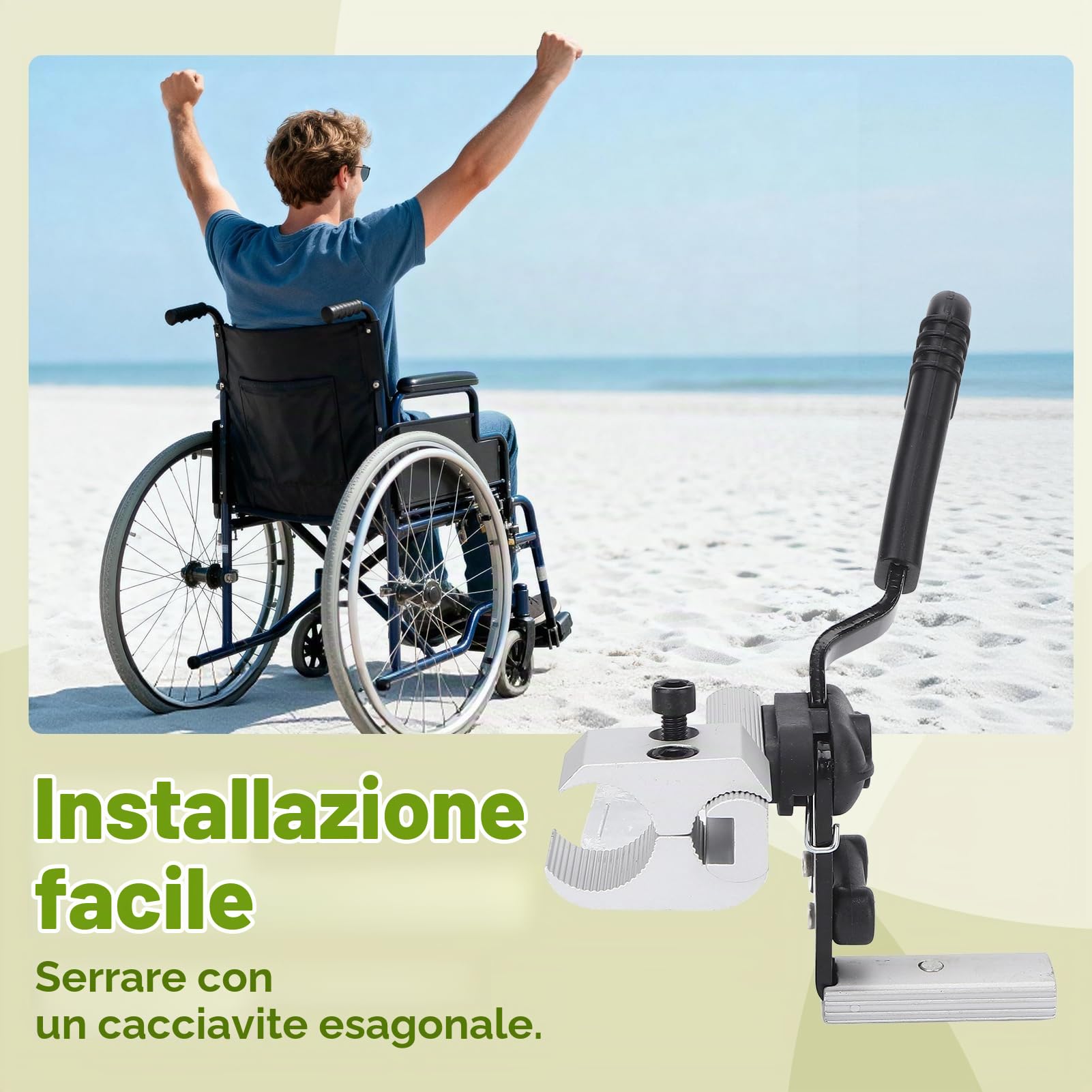 Freno di Stazionamento per Sedia a Rotelle Parte di Ricambio per Sedia a Rotelle Sensibilità Freno a Mano Accessorio per Sedie a Rotelle(Sinistra)