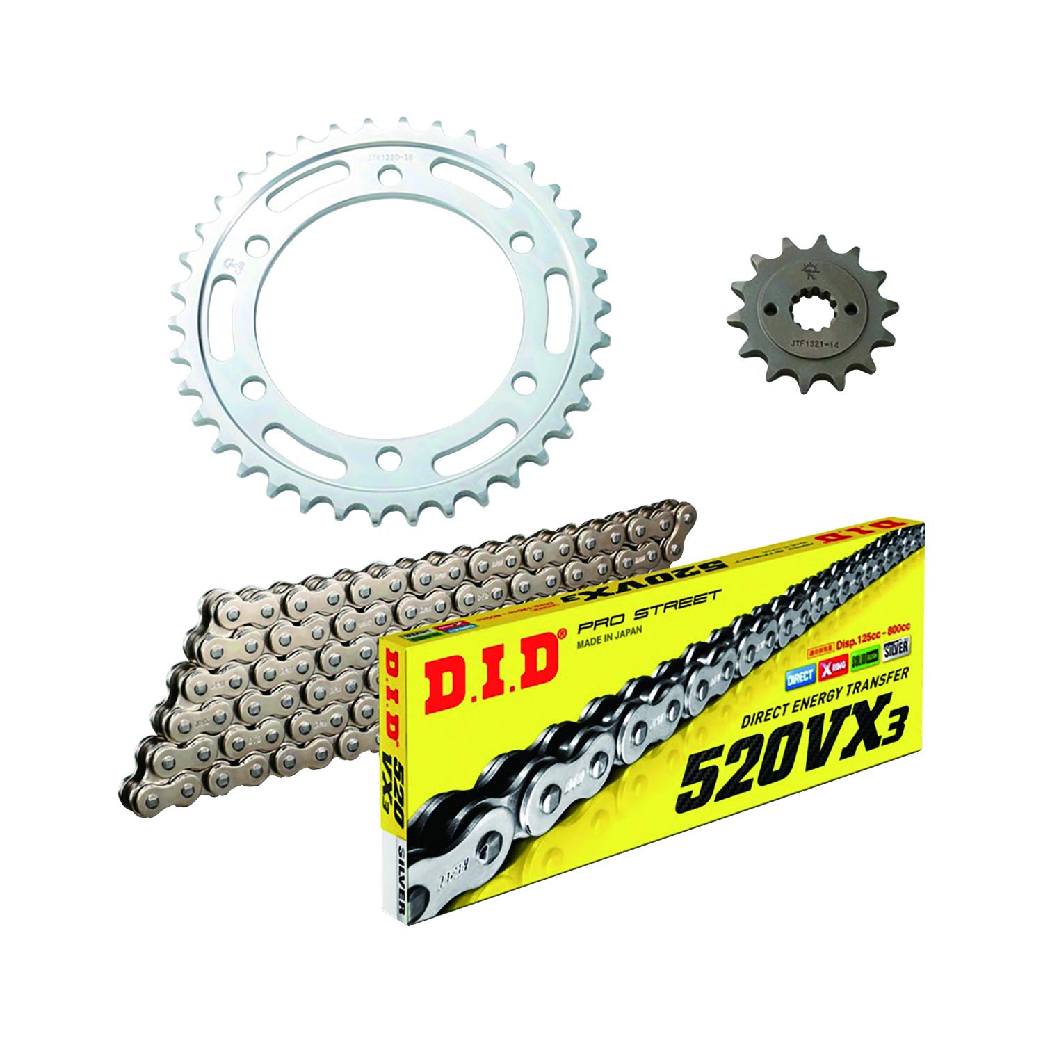 Amazon | D.I.D(大同工業) F/Rスプロケット 3点交換キット DH-02S