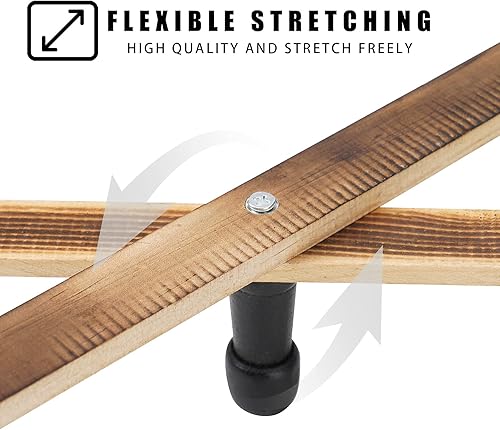 Miniatura 8 de WGFKVAS Paquete de 2 colgadores de pared de acordeón, perchero de madera expandible para montar en la pared, perchero para colgar sombreros, gorras,