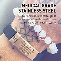 Vista 6 de ROAD iD Pulsera de identificación médica personalizada – Pulsera de identificación premium con insignia de alerta médica – Cierre de silicona
