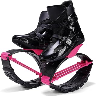 Zapatillas de Salto Tipo Canguro para Mujer, Color Negro y Rosa, para Correr en Interiores y Exteriores, antigravedad, con Capacidad de Carga de 55 a 110 kg