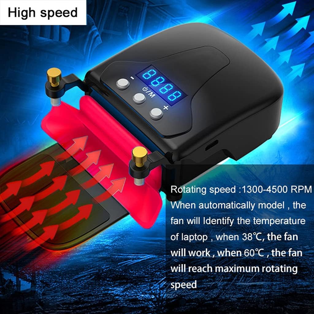 Laptop Cooling Vacuum Fan External Silent Ice Notebook Cooler Digital Display Adjustable Smart Model