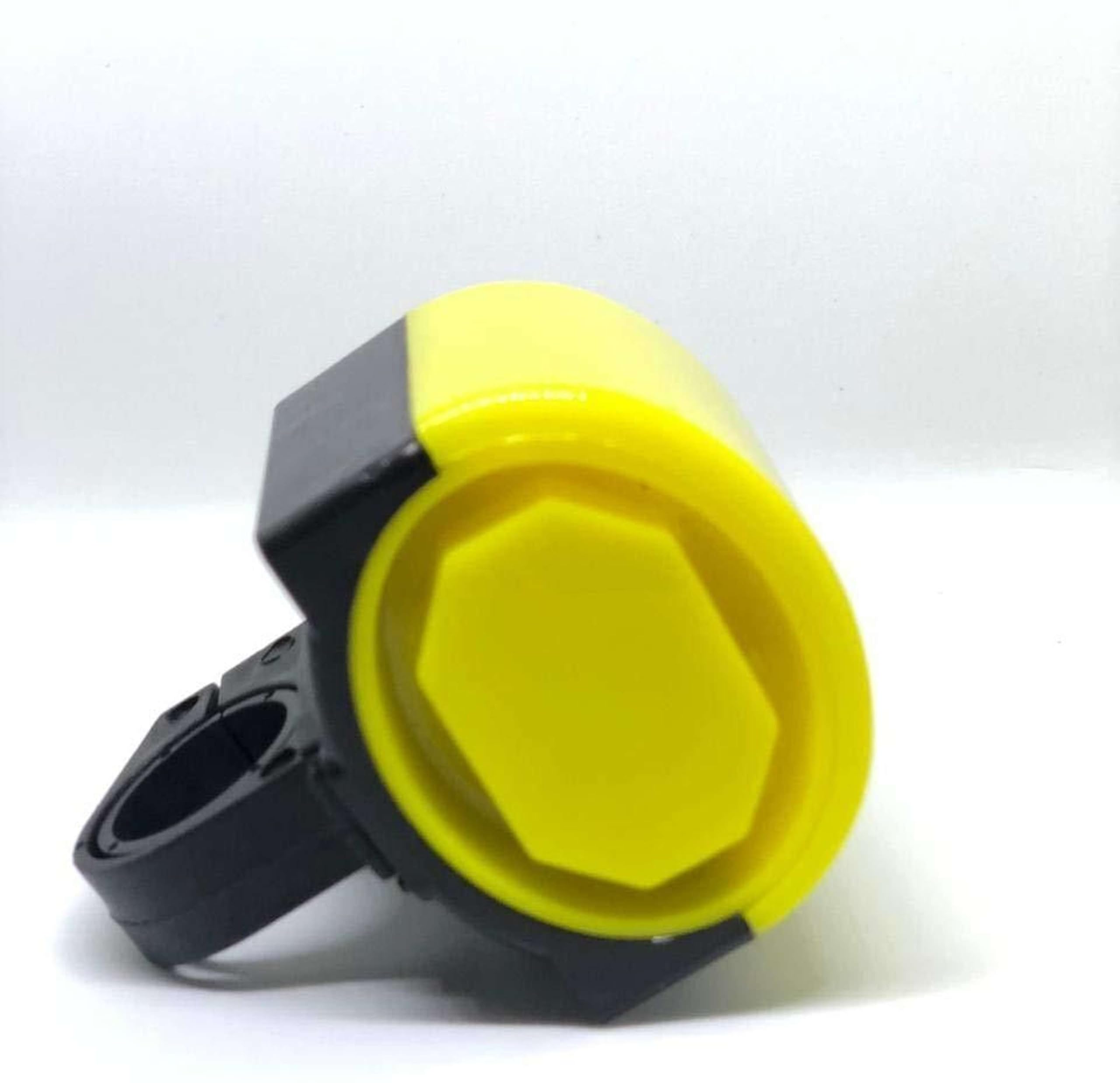 Bicycle Bell Yellow and Black Handlebar Ring | Handlebar Mount, Yellow Dome Cap-image-24