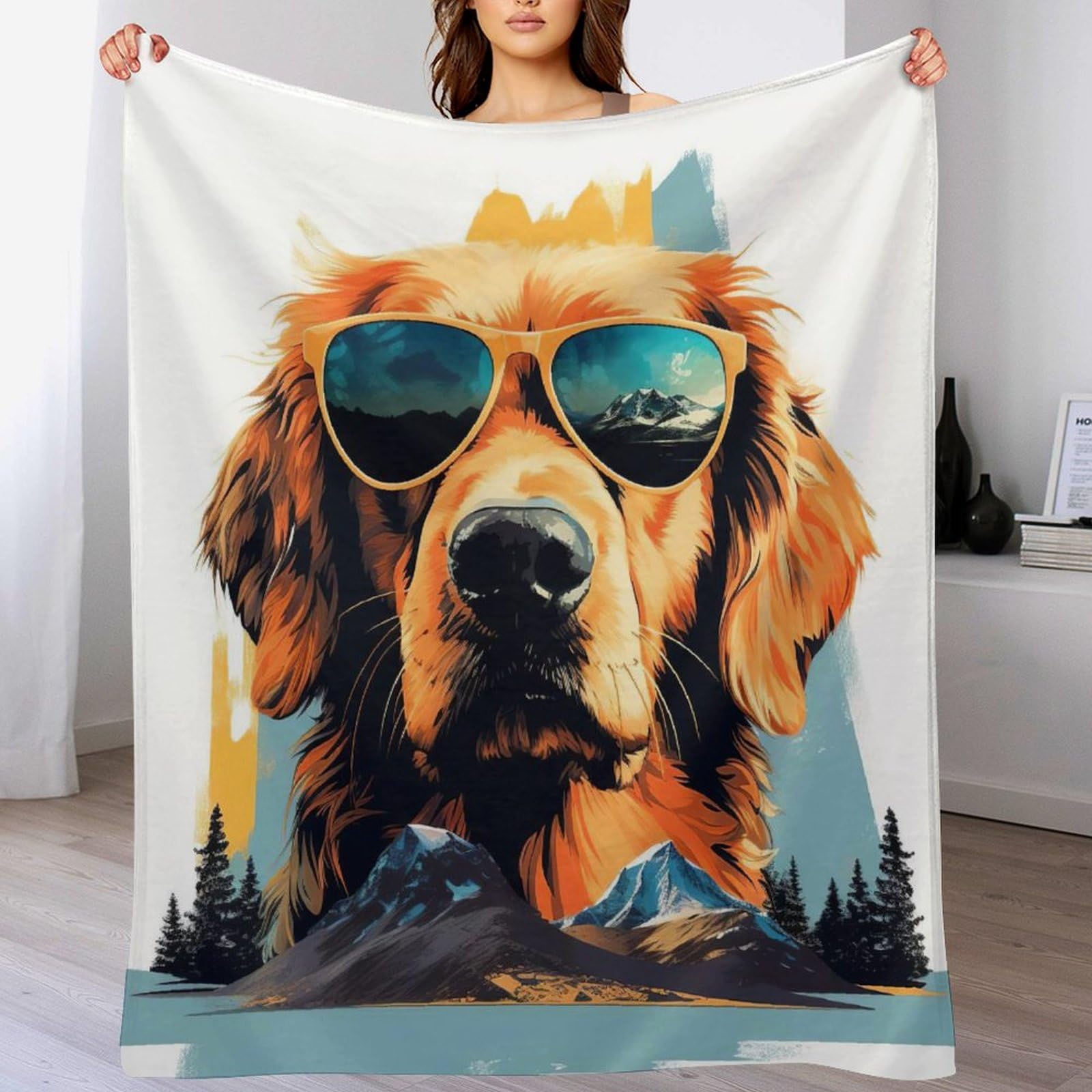 Couverture polaire flannel chien pour réchauffer vos soirées canapé