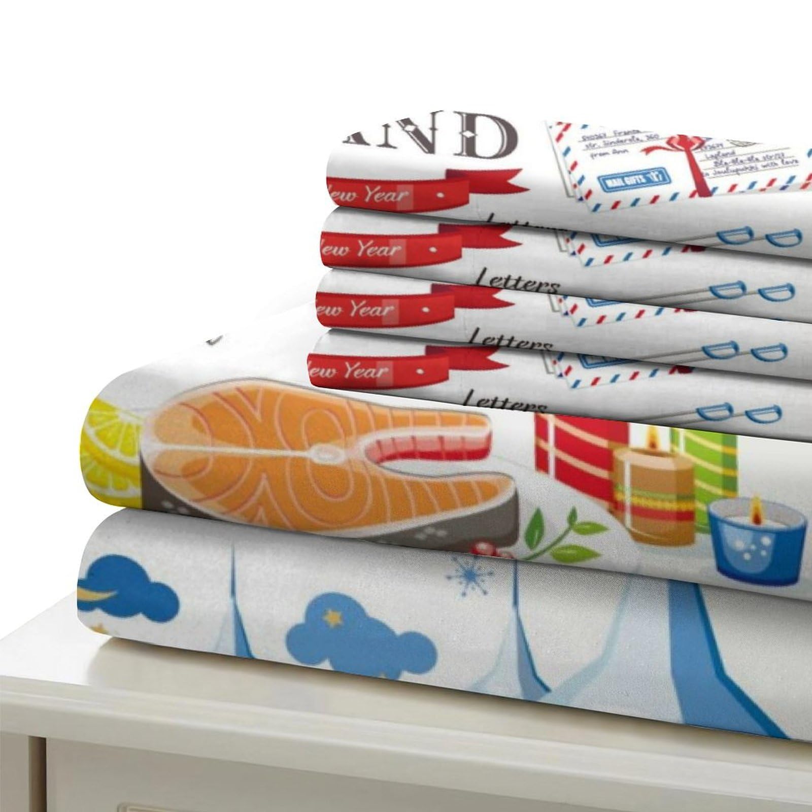 Guía de Viaje de Laponia Impresión 3D 3 Piezas Funda de edredón Estilo Festivo escandinavo cubrecama Microfibra morbida Cierre Cremallera para bebés niños Hombres Super King（260x220cm）