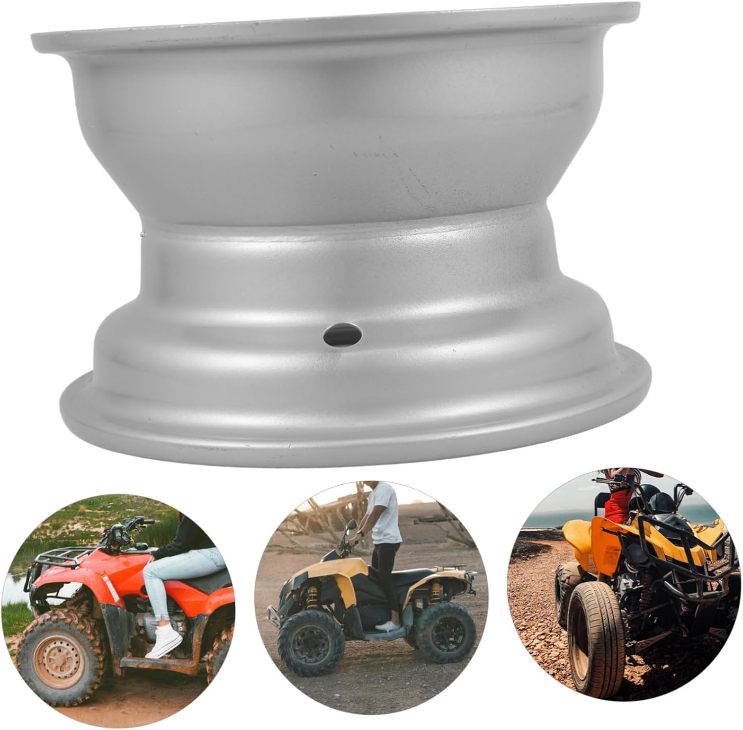3holes Atv Wheel Rim Replacement Part Material for Atv Enhanced Stability and Control for Off-road Use Easy Installation and Performance