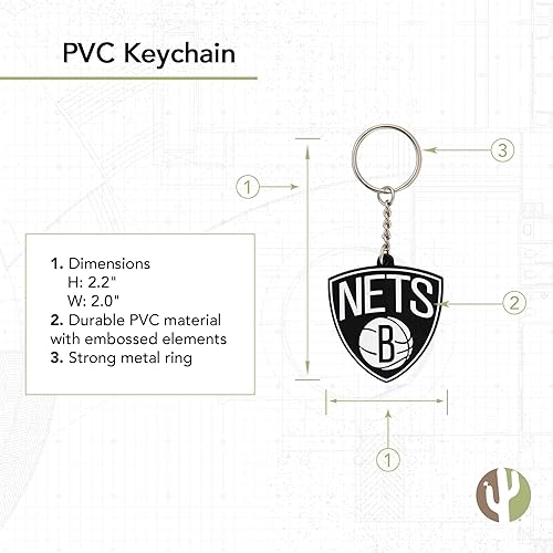 Miniatura 63 de Desert Cactus NBA Keychain – Official National Basketball League Keys Holder for Car, Backpack – Eastern Conference Gift(PVC)