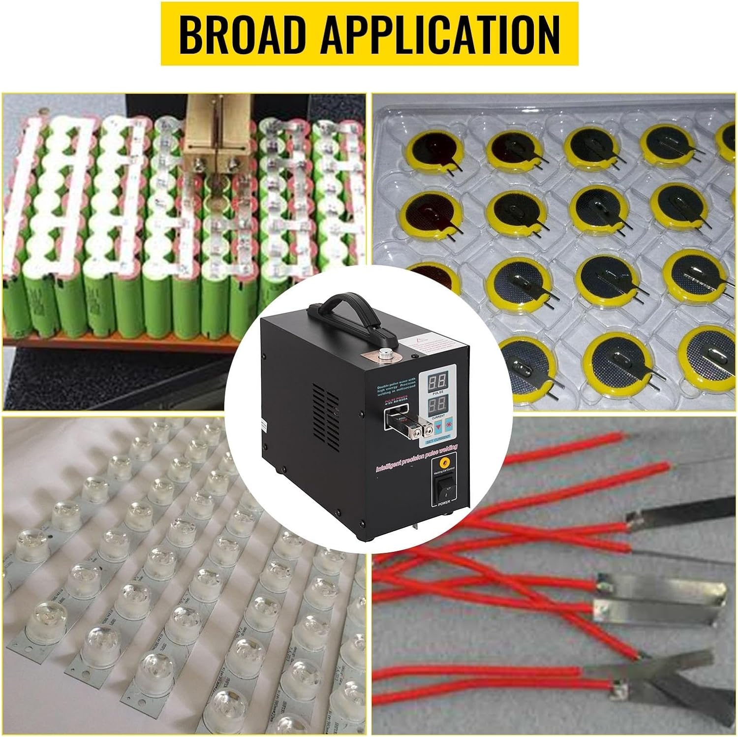 737G Spot Welder for 18650 Lithium Battery Pack 1.5KW LED Illumination Dual Digital Display Double Pulse Welding Machine For Beginners DIY Use