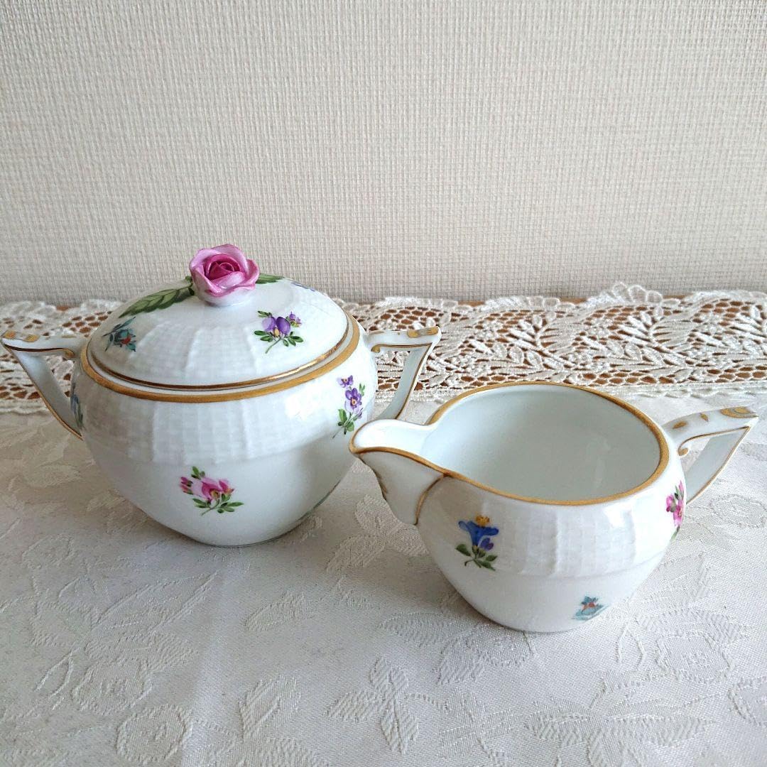 Herend ヘレンド ミルフルール シュガーポット クリーマー 2点セット Herend ヘレンド ミルフルール シュガーポット クリーマー 2点