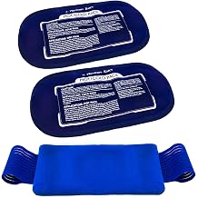 Ice Pack Wrap| 2 Reusable Hot and Cold Gel Ice Packs for Injuries| Adjustable Gel Wraps for Knees, Back, Shoulders, Arms and Legs