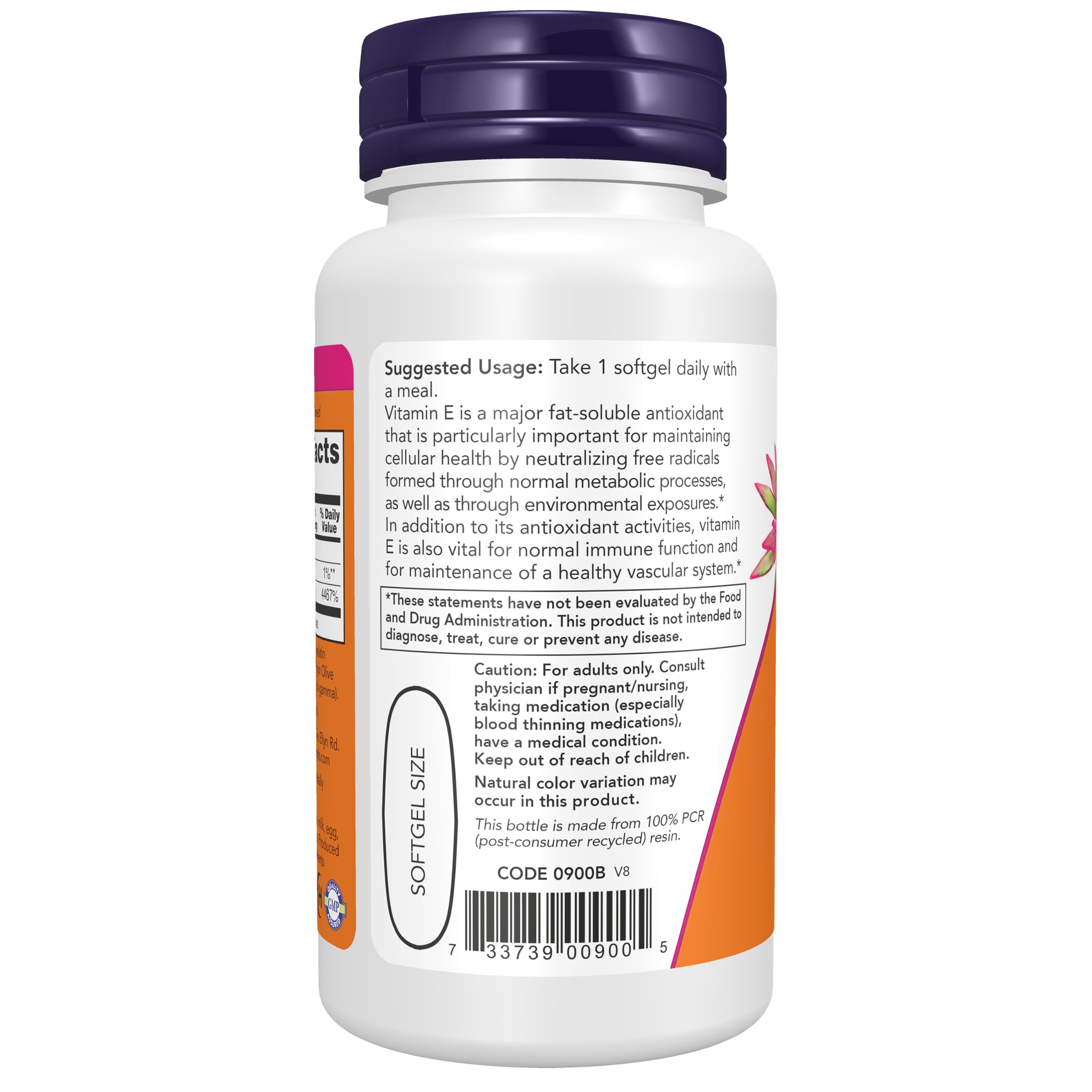 NOW Supplements, Vitamin E-1,000 IU Mixed Tocopherols, 50 Softgels — Amazon image 3