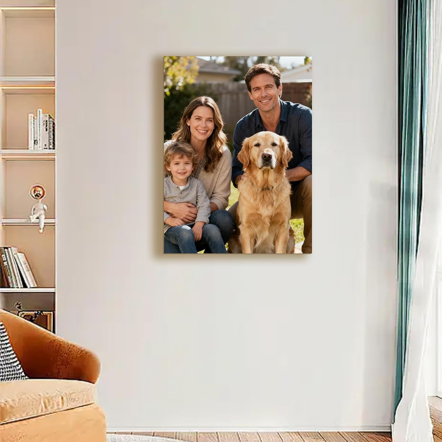 Custom Canvas Prints with Your Photos for Pet/Animal,Personalized Canvas Pictures for Framed Wall Art for your Pets Baby Family (16''L x 24''W)