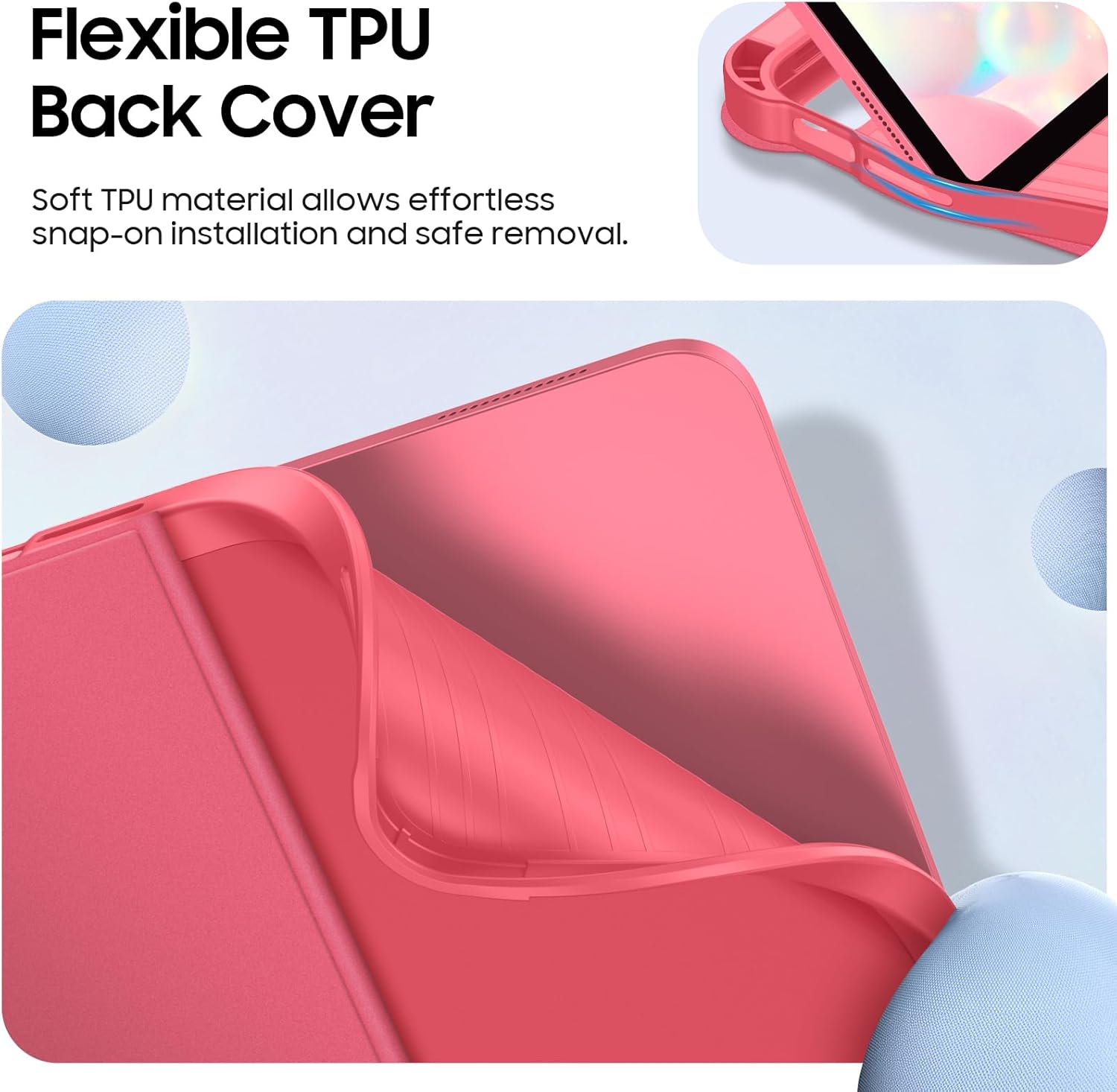 Fintie Backlit Keyboard Case for iPad (A16) 11th Generation 11 Inch 2025, iPad 10th Generation 10.9 Inch 2022 - Soft TPU Cover with 7 Color Backlight Detachable Bluetooth Keyboard, Pink - Image 9