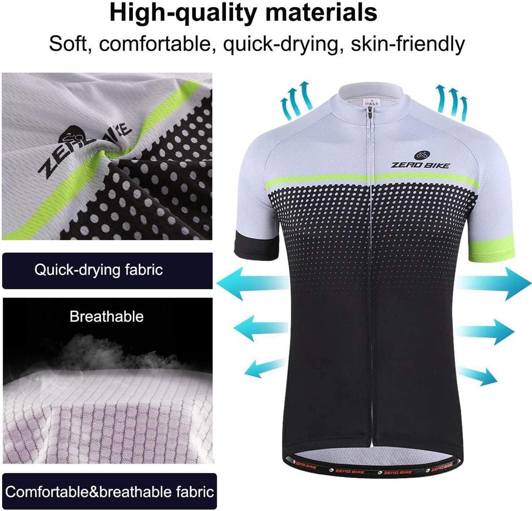 Men's Short Sleeve Cycling Jersey Set Breathable Quick Dry 3D Padded Bicycle Shorts MTB Bike Clothing - Image 3