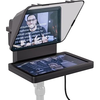 Elgato Prompter Teleprompter with Built-in Screen | Drag and drop display, for DSLR, webcam, smartphone, read chat or scripts