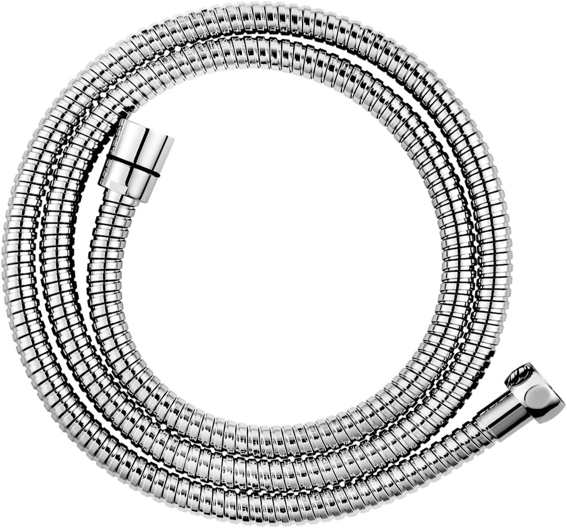CLOFY High Quality Shower Hose 1.5m Stainless Steel Hose G 1/2 10 Years Guarantee Chrome