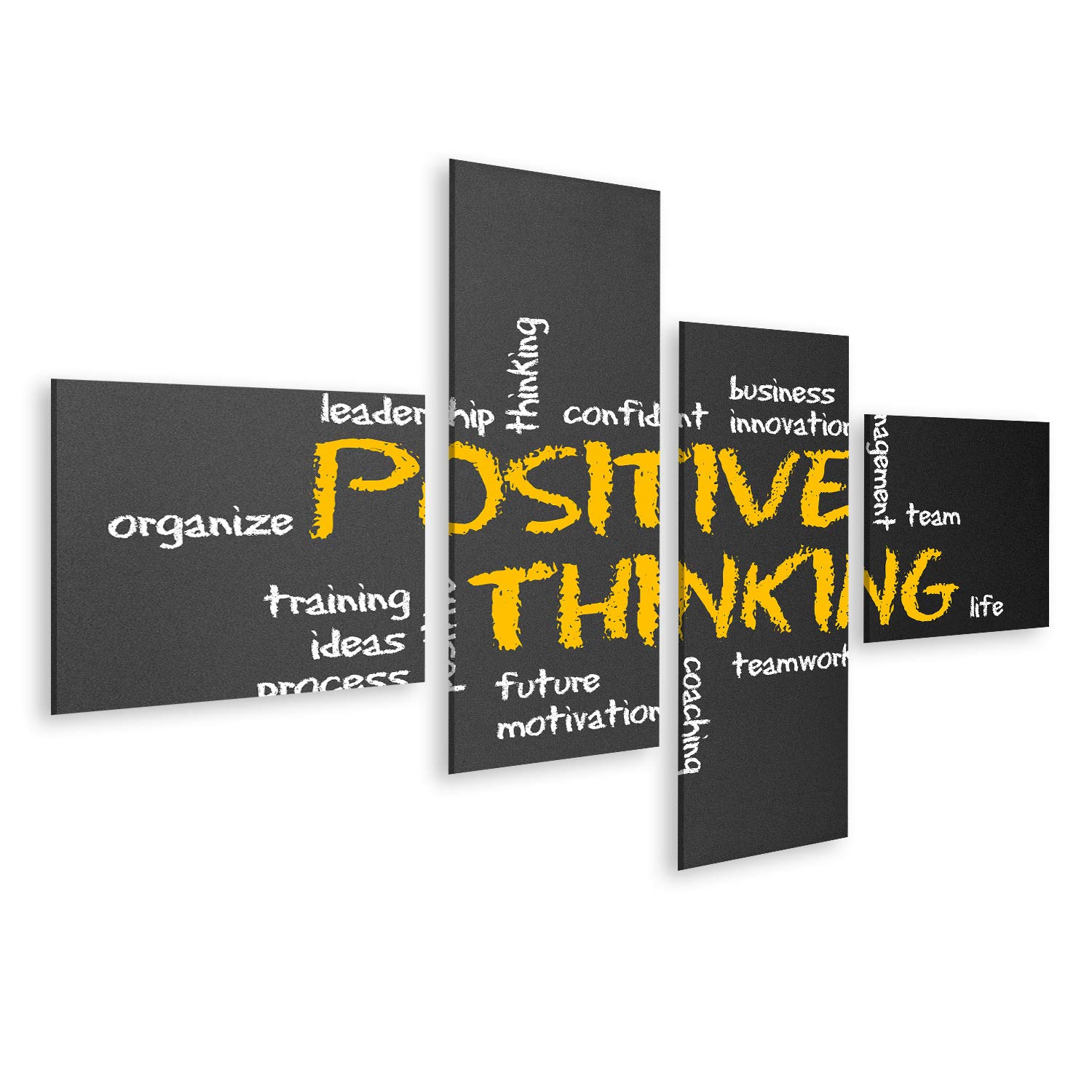 islandburner Quadro Moderno Il Pensiero Positivo Motivazione Illustrazione Stampa su Tela - Quadro x poltrone Salotto Cucina mobili Ufficio casa - Fotografica Formato XXL