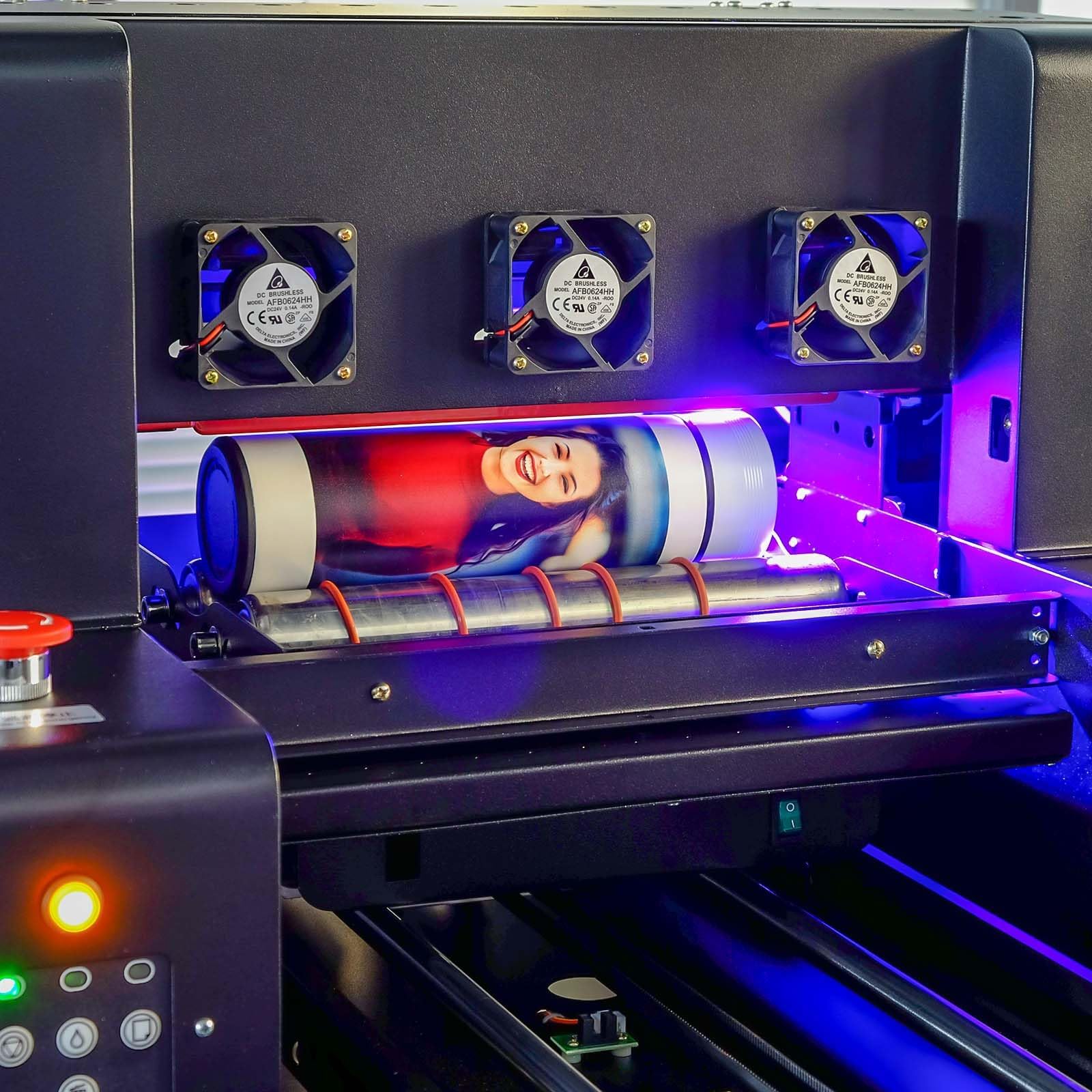 Stampante Multifunzione A3 UV DTF XP600 stampante UV Stampante Automatica Flatbed Stampanti a Getto d'inchiostro 32*50CM Stampante Colori Inkjet Usato per PVC,Metallo,Legno,Acrilico etc,con Inchiostro