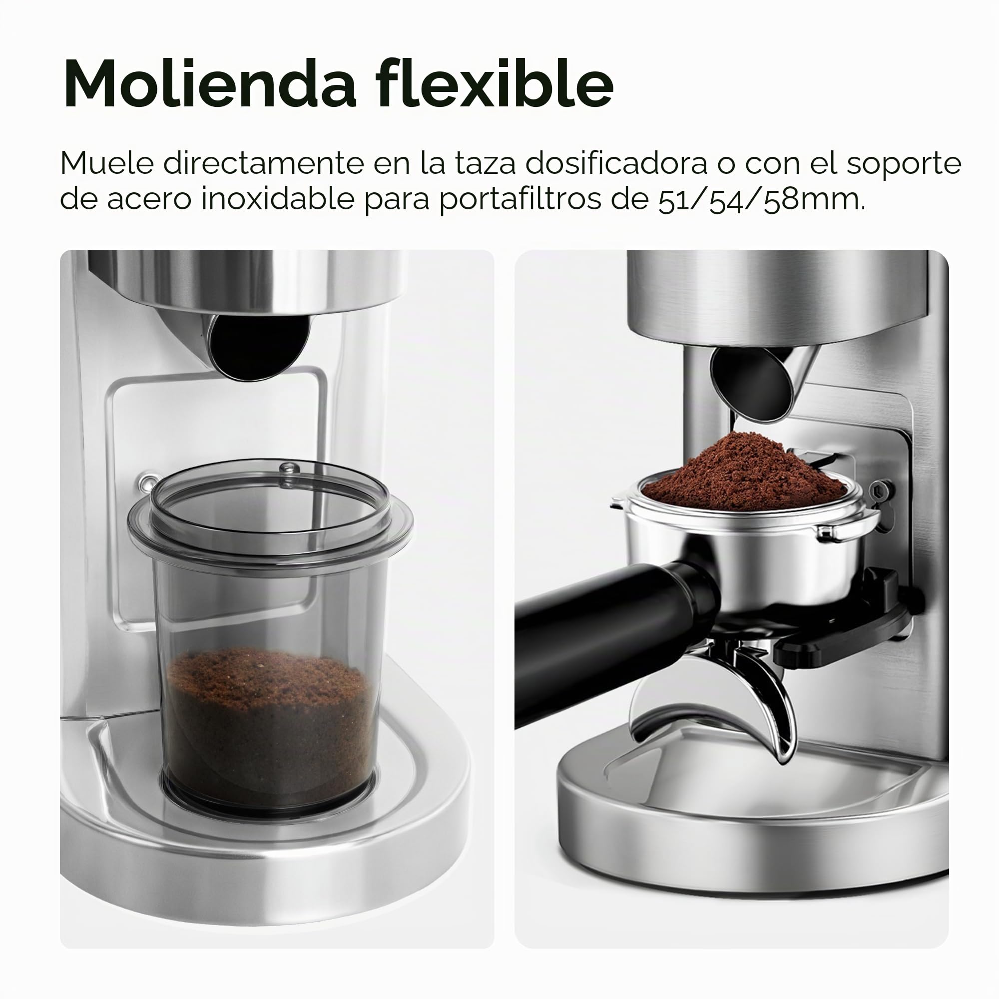 HiBREW G7 - Molinillo de café eléctrico – 48 ajustes de molienda precisos para espresso/vertido/prensa francesa, tolva de granos de gran capacidad, control de porciones y molino cónico antiestático | Para espresso/vertido/prensa francesa, tolva de frijole