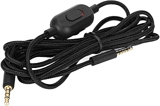 Replacement Audio Aux Cord for Logitech G Pro, G Pro X, G433, G233 Gaming Headset, Cable Aux Cord Replacement with Inline Mute, Volume Control, 6.6ft(Black)