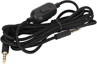 Replacement Audio Aux Cord for Logitech G Pro, G Pro X, G433, G233 Gaming Headset, Cable Aux Cord Replacement with Inline Mute, Volume Control, 6.6ft(Black)