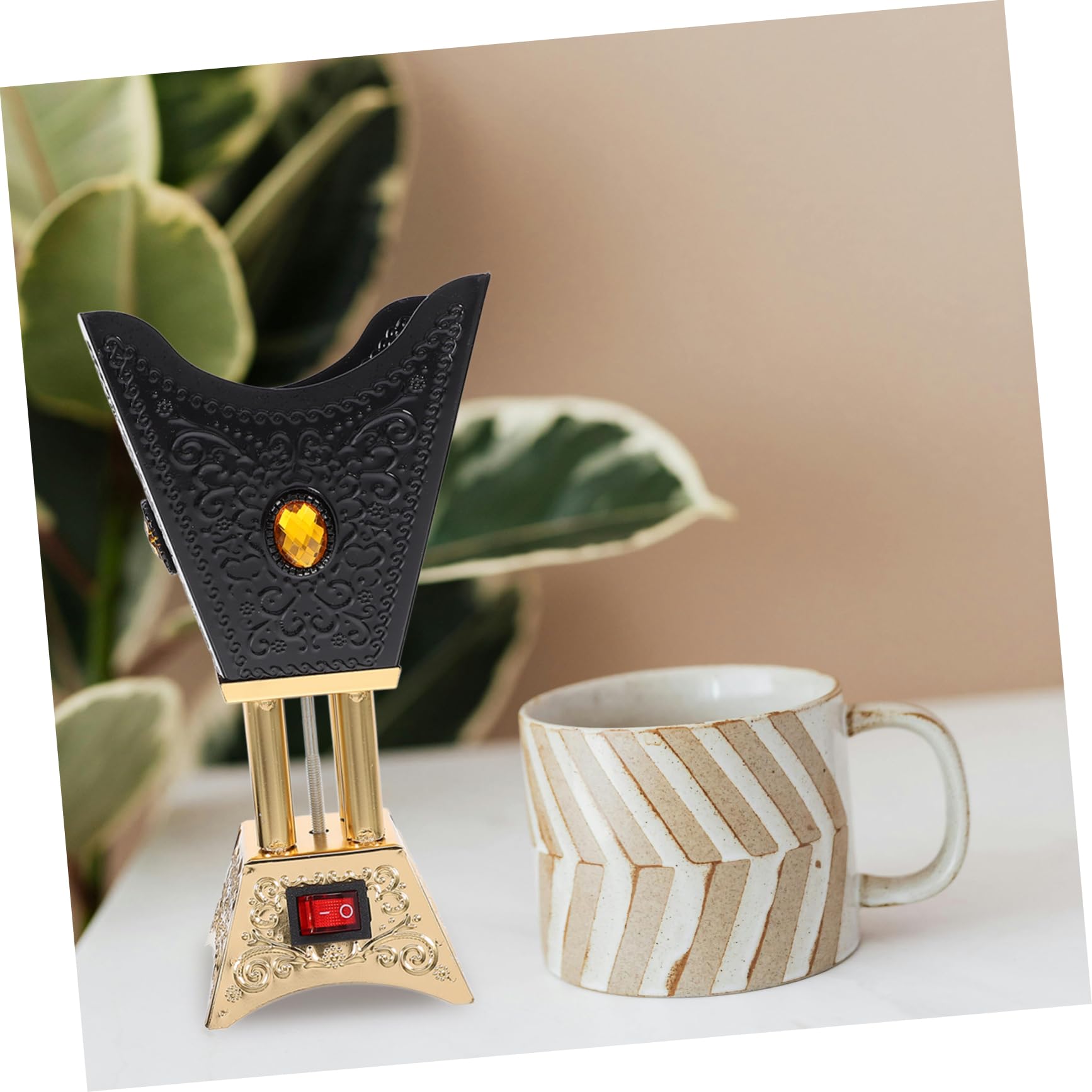 Quemador De Incienso Eléctrico Árabe para Casa De Té Decoración De Centros De Mesa Quemador De Incienso De Metal para Sala De Estar