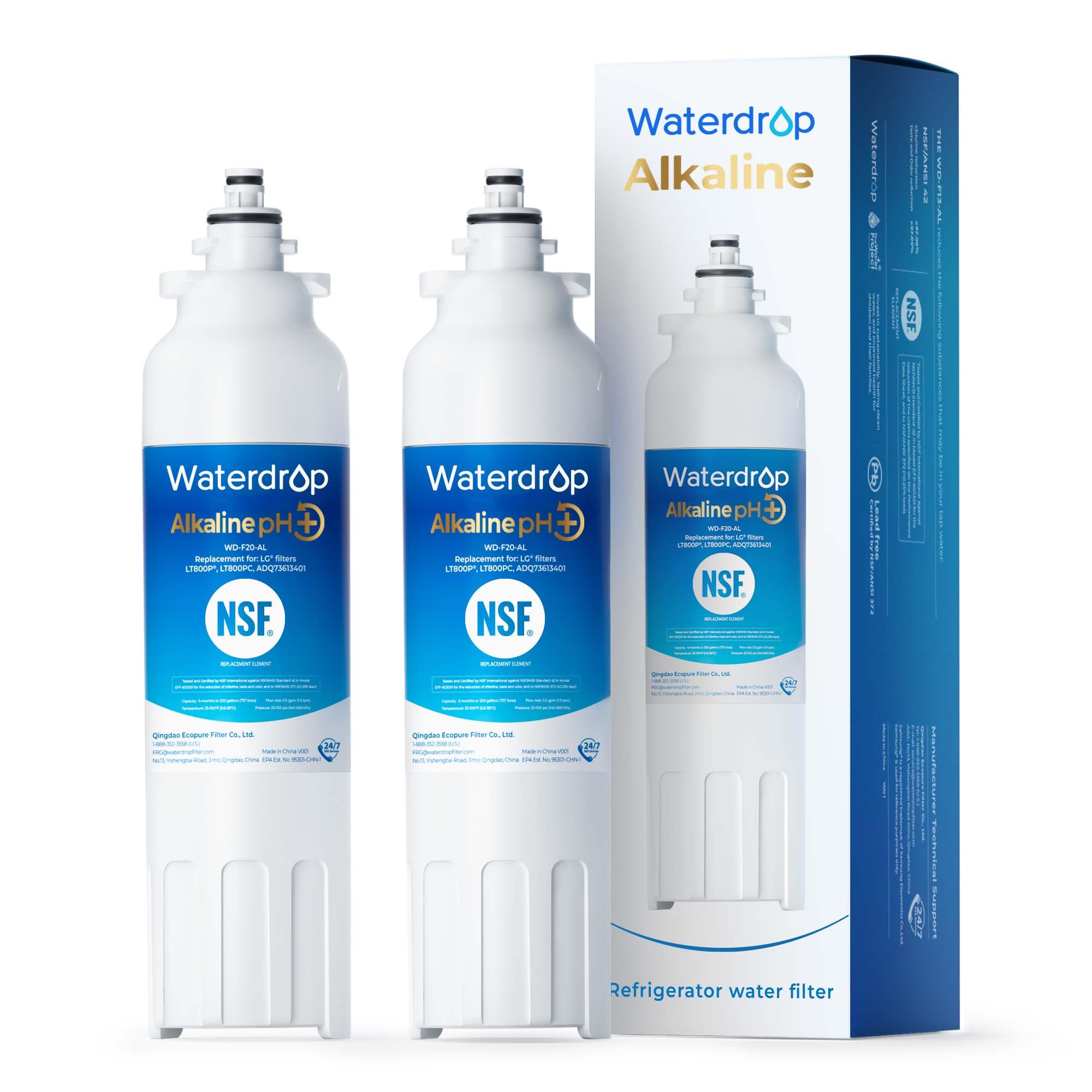 Amazon.com: Waterdrop 𝐀𝐥𝐤𝐚𝐥𝐢𝐧𝐞 ADQ73613401 Water Filter