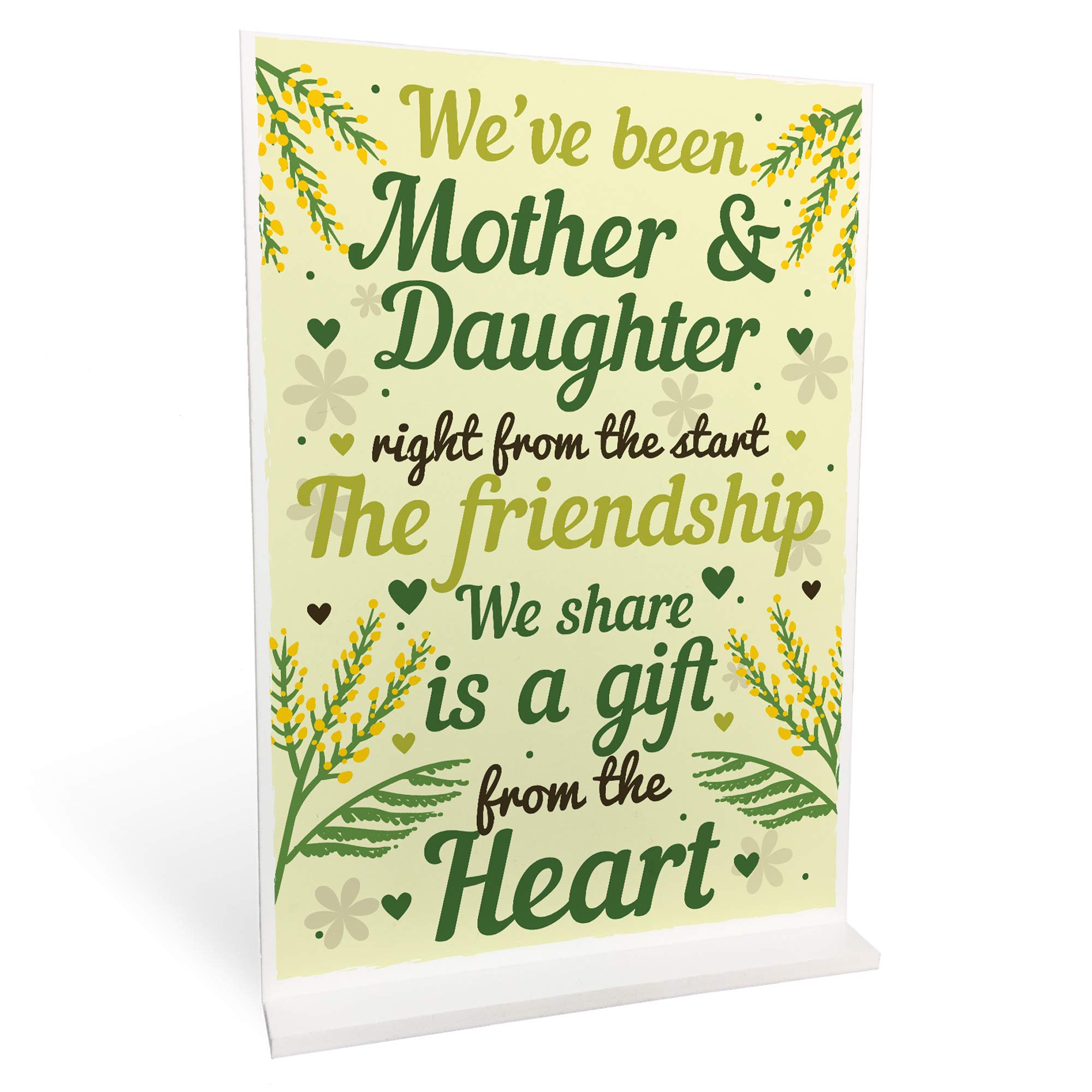 Red Ocean Mother And Daughter Gifts Standing Plaque Mum Gift Mothers Day Gift For Christmas Birthday