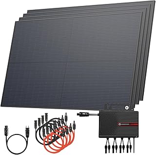 Solarway® 1760Wp / 2000-800W Balkonkraftwerk komplett Steckdose - neuester 2000 Watt Wechselrichter - Solaranlage Komplettset - 440W bifaziale Solarmodule & Envertech & Zubehör