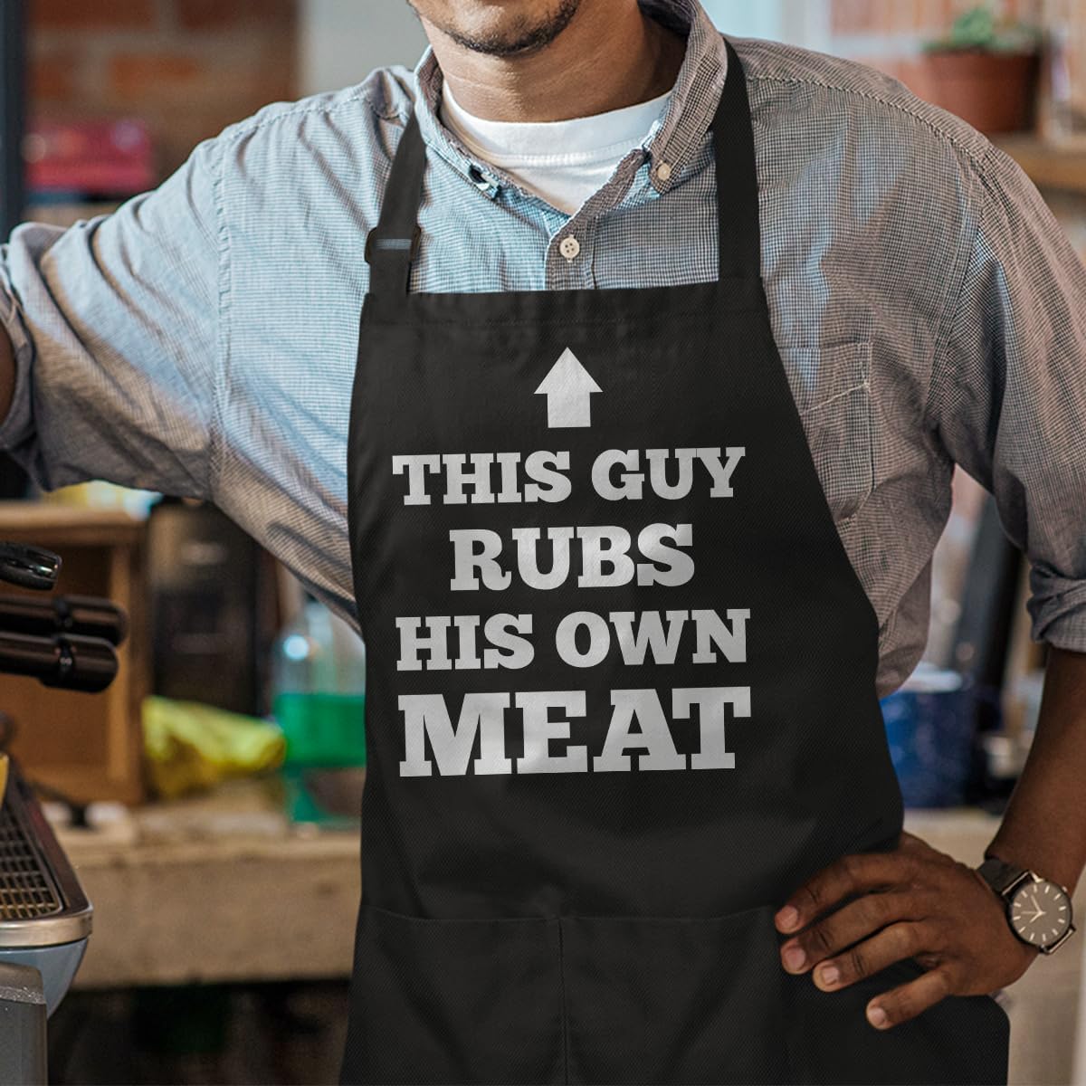 SANDJEST Funny Apron for Dad - Birthday Father’s Day Cooking Grilling Gifts for Mens - Image 5
