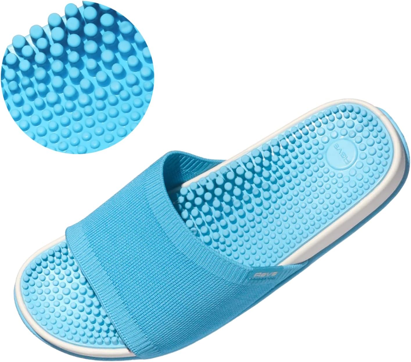 Revs Women's Reflexology Massage & Acupressure Sandals, Vegan. Shock Absorbing, Cushion Sole with Orthotic Arch. Improve your immune system, circulation, sleep, eliminate toxins, enjoy more energy