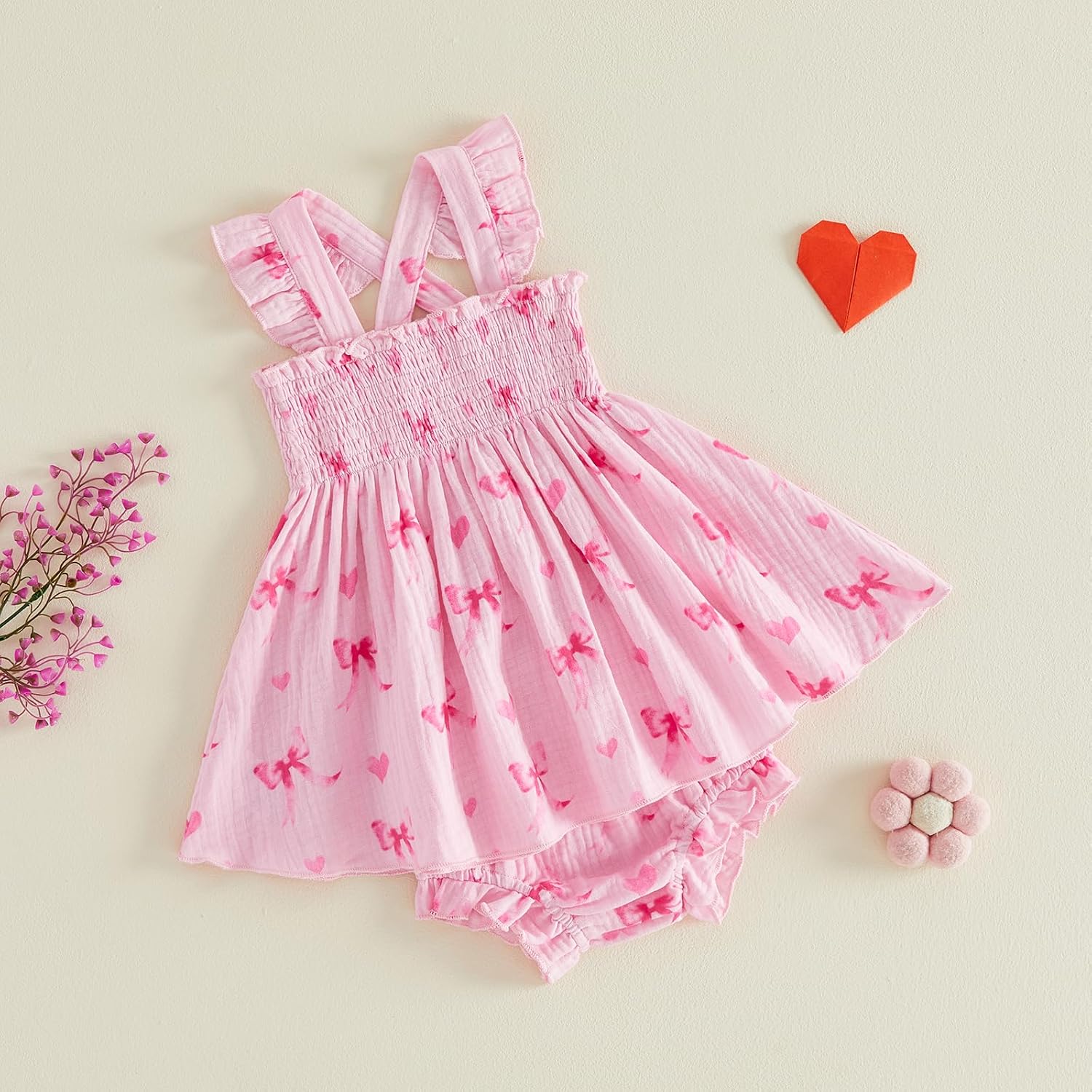 Thorn Tree Newborn Baby Girl Outfits Strap Sleeveless Dresses Tops Toddler Shorts Summer Clothes