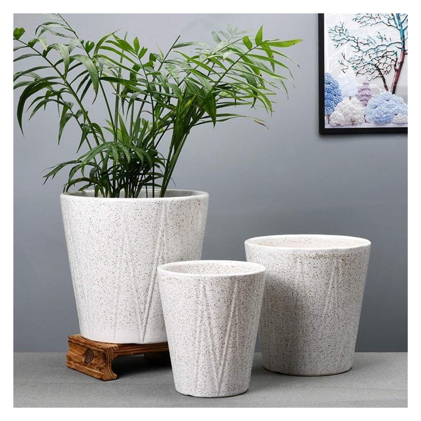 Mała biała ceramiczna doniczka dekoracyjna bonsai doniczka na balkon i blat stylowy ceramiczny pojemnik na rośliny do dekoracji domu i ogrodu