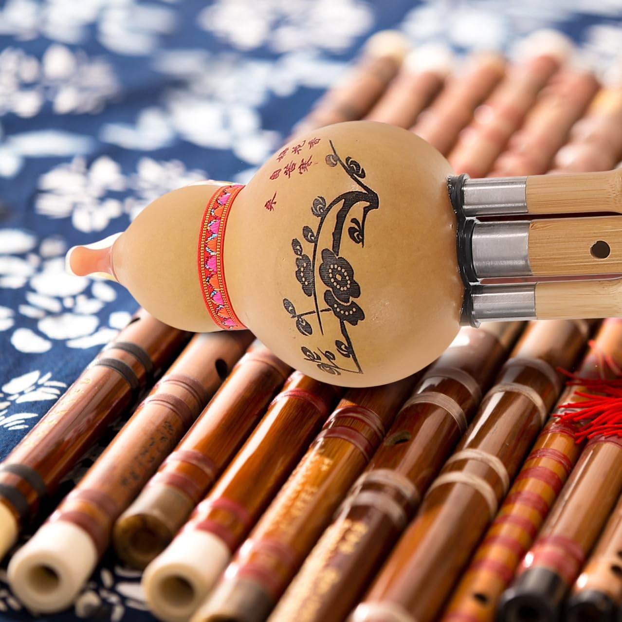 Toyvian seta di zucca Strumenti strumento flauto chiave Principiante dello strumento musicale flauto di zucca cinese strumento musicale di flauti hulusi Di legno Colore Casuale
