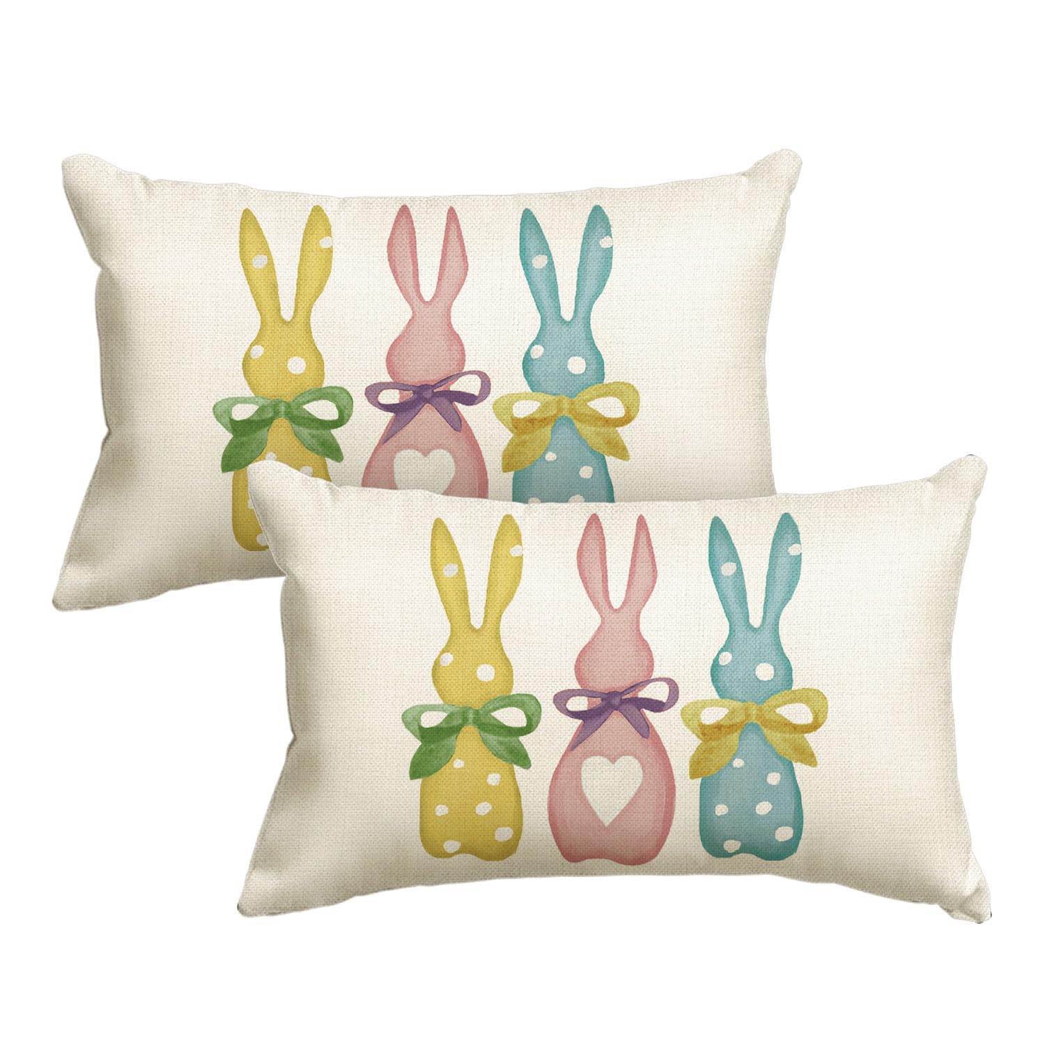 Housse de coussin de Pâques 30,5 x 50,8 cm avec fermeture invisible