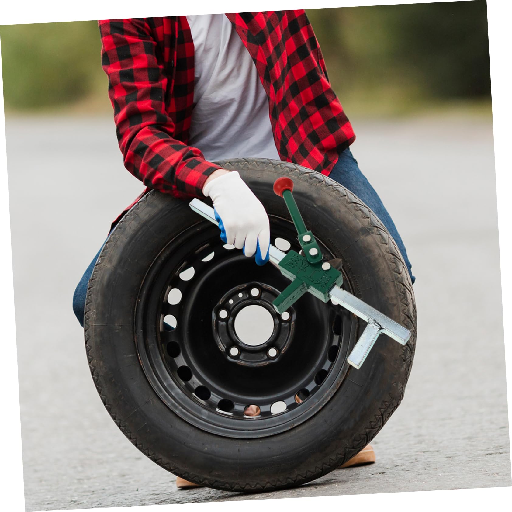TOPBATHY Smontagomme Manuale Portatile per Auto e Camion, Espansore Pneumatici Compatto Vuoto di Fissaggio Sicuro, Strumento Professionale per Riparazione e Manutenzione Gomme