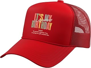 Birthday Party Funny Celebration Gift Women Men Kids Trucker Hat with Adjustable Mesh Back